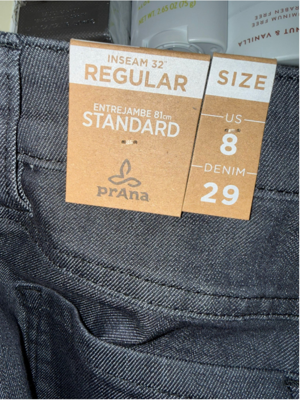 Women's Prana Kayla High Rise Jeans size 8 32 in Inseam Dark Denim Slim Straight - Picture 14 of 15